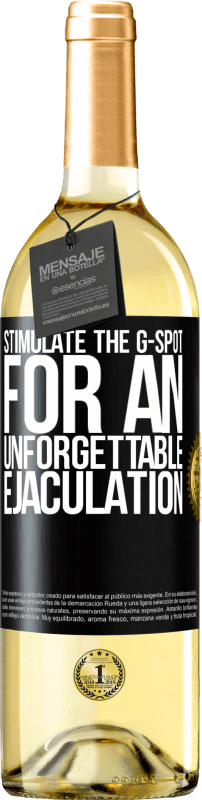 29,95 € Free Shipping | White Wine WHITE Edition Stimulate the G-spot for an unforgettable ejaculation Black Label. Customizable label Young wine Harvest 2024 Verdejo