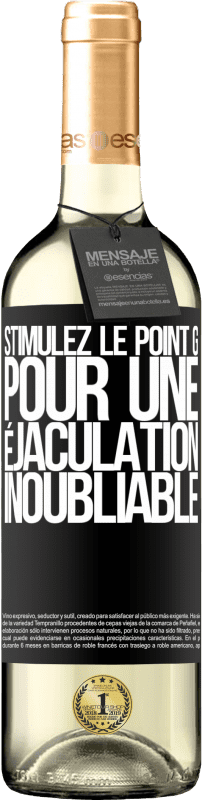 29,95 € Envoi gratuit | Vin blanc Édition WHITE Stimulez le point G pour une éjaculation inoubliable Étiquette Noire. Étiquette personnalisable Vin jeune Récolte 2024 Verdejo