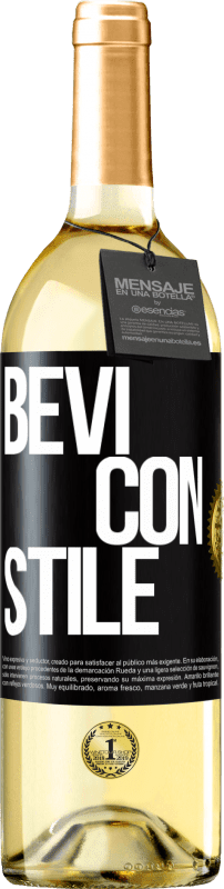 29,95 € Spedizione Gratuita | Vino bianco Edizione WHITE Bevi con stile Etichetta Nera. Etichetta personalizzabile Vino giovane Raccogliere 2023 Verdejo