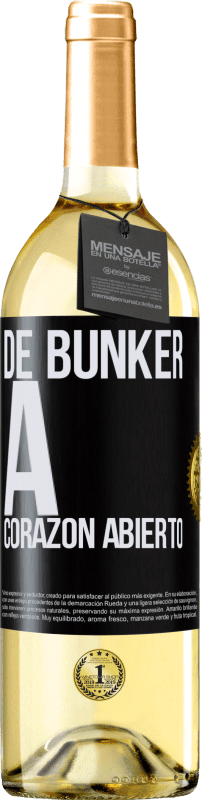 29,95 € Envío gratis | Vino Blanco Edición WHITE De búnker a corazon abierto Etiqueta Negra. Etiqueta personalizable Vino joven Cosecha 2024 Verdejo