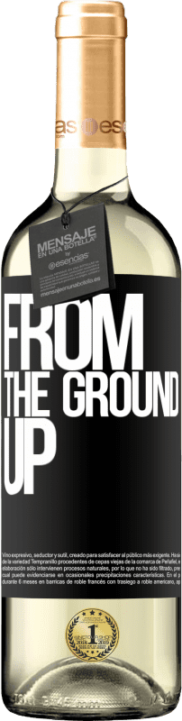 29,95 € Envoi gratuit | Vin blanc Édition WHITE From The Ground Up Étiquette Noire. Étiquette personnalisable Vin jeune Récolte 2023 Verdejo