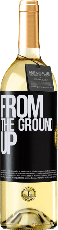 29,95 € Envío gratis | Vino Blanco Edición WHITE From The Ground Up Etiqueta Negra. Etiqueta personalizable Vino joven Cosecha 2024 Verdejo