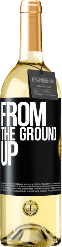 29,95 € Spedizione Gratuita | Vino bianco Edizione WHITE From The Ground Up Etichetta Nera. Etichetta personalizzabile Vino giovane Raccogliere 2024 Verdejo