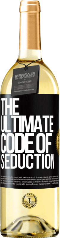 29,95 € Бесплатная доставка | Белое вино Издание WHITE The ultimate code of seduction Черная метка. Настраиваемая этикетка Молодое вино Урожай 2023 Verdejo