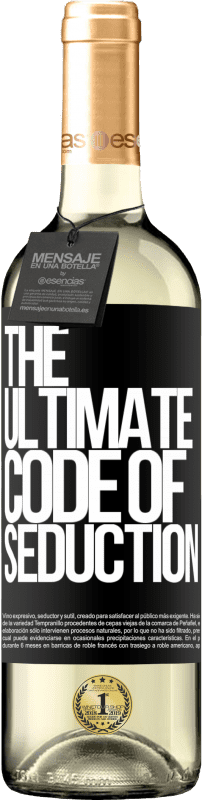 29,95 € Envoi gratuit | Vin blanc Édition WHITE The ultimate code of seduction Étiquette Noire. Étiquette personnalisable Vin jeune Récolte 2023 Verdejo