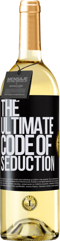 29,95 € Envío gratis | Vino Blanco Edición WHITE The ultimate code of seduction Etiqueta Negra. Etiqueta personalizable Vino joven Cosecha 2024 Verdejo