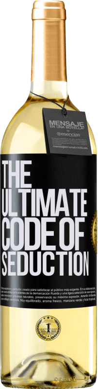 29,95 € Kostenloser Versand | Weißwein WHITE Ausgabe The ultimate code of seduction Schwarzes Etikett. Anpassbares Etikett Junger Wein Ernte 2023 Verdejo
