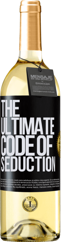 29,95 € Kostenloser Versand | Weißwein WHITE Ausgabe The ultimate code of seduction Schwarzes Etikett. Anpassbares Etikett Junger Wein Ernte 2025 Verdejo