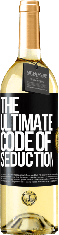 29,95 € Envio grátis | Vinho branco Edição WHITE The ultimate code of seduction Etiqueta Preta. Etiqueta personalizável Vinho jovem Colheita 2023 Verdejo