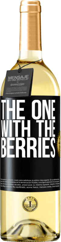 29,95 € Spedizione Gratuita | Vino bianco Edizione WHITE The one with the berries Etichetta Nera. Etichetta personalizzabile Vino giovane Raccogliere 2023 Verdejo