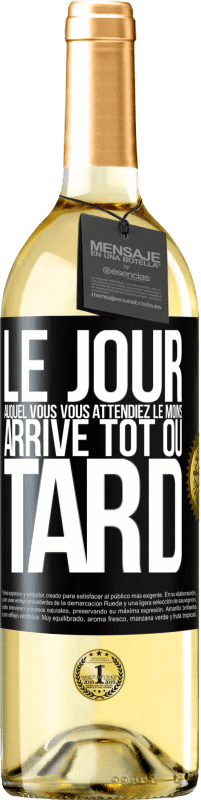 29,95 € Envoi gratuit | Vin blanc Édition WHITE Le jour auquel vous vous attendiez le moins, arrive tôt ou tard Étiquette Noire. Étiquette personnalisable Vin jeune Récolte 2024 Verdejo