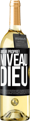 29,95 € Envoi gratuit | Vin blanc Édition WHITE Amour propre! Niveau Dieu Étiquette Noire. Étiquette personnalisable Vin jeune Récolte 2024 Verdejo