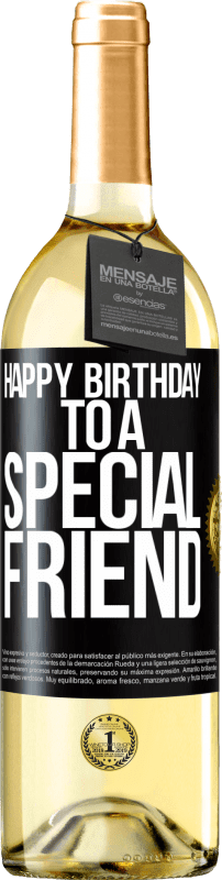 29,95 € Free Shipping | White Wine WHITE Edition Happy birthday to a special friend Black Label. Customizable label Young wine Harvest 2023 Verdejo