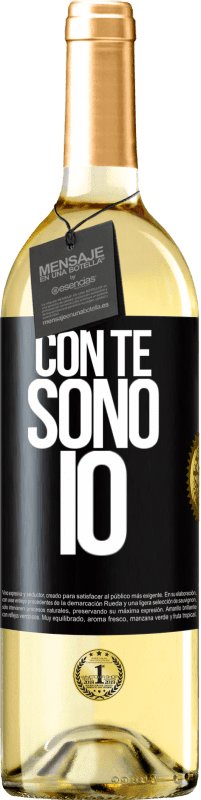 29,95 € Spedizione Gratuita | Vino bianco Edizione WHITE Con te sono io Etichetta Nera. Etichetta personalizzabile Vino giovane Raccogliere 2023 Verdejo