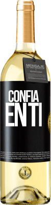 29,95 € Envío gratis | Vino Blanco Edición WHITE Confía en ti Etiqueta Negra. Etiqueta personalizable Vino joven Cosecha 2023 Verdejo