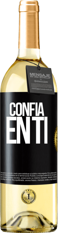 29,95 € Envío gratis | Vino Blanco Edición WHITE Confía en ti Etiqueta Negra. Etiqueta personalizable Vino joven Cosecha 2025 Verdejo