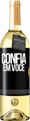 29,95 € Envio grátis | Vinho branco Edição WHITE Confia em você Etiqueta Preta. Etiqueta personalizável Vinho jovem Colheita 2023 Verdejo