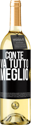 29,95 € Spedizione Gratuita | Vino bianco Edizione WHITE Con te va tutto meglio Etichetta Nera. Etichetta personalizzabile Vino giovane Raccogliere 2023 Verdejo