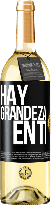 29,95 € Envío gratis | Vino Blanco Edición WHITE Hay grandeza en ti Etiqueta Negra. Etiqueta personalizable Vino joven Cosecha 2024 Verdejo