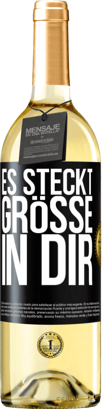 29,95 € Kostenloser Versand | Weißwein WHITE Ausgabe Es steckt Größe in dir Schwarzes Etikett. Anpassbares Etikett Junger Wein Ernte 2023 Verdejo