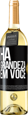 29,95 € Envio grátis | Vinho branco Edição WHITE Há grandeza em você Etiqueta Preta. Etiqueta personalizável Vinho jovem Colheita 2025 Verdejo