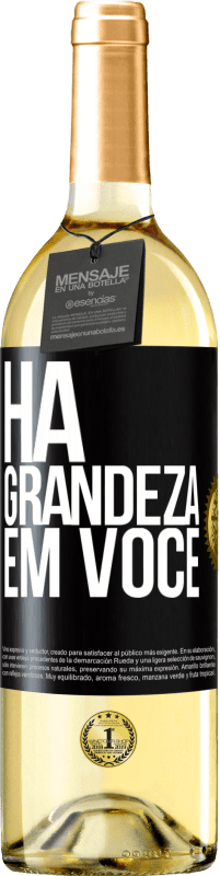 29,95 € Envio grátis | Vinho branco Edição WHITE Há grandeza em você Etiqueta Preta. Etiqueta personalizável Vinho jovem Colheita 2023 Verdejo