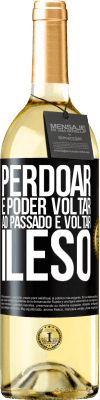 29,95 € Envio grátis | Vinho branco Edição WHITE Perdoar é poder voltar ao passado e voltar ileso Etiqueta Preta. Etiqueta personalizável Vinho jovem Colheita 2024 Verdejo