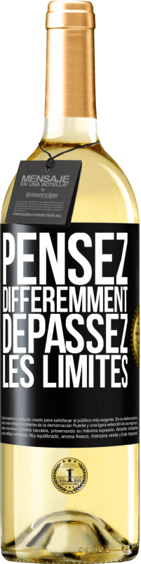 29,95 € Envoi gratuit | Vin blanc Édition WHITE Pensez différemment. Dépassez les limites Étiquette Noire. Étiquette personnalisable Vin jeune Récolte 2024 Verdejo