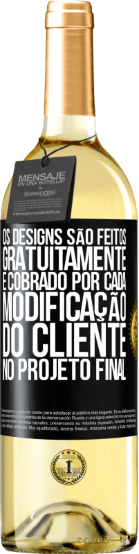 29,95 € Envio grátis | Vinho branco Edição WHITE Os designs são feitos gratuitamente. É cobrado por cada modificação do cliente no projeto final Etiqueta Preta. Etiqueta personalizável Vinho jovem Colheita 2023 Verdejo