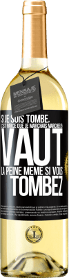 29,95 € Envoi gratuit | Vin blanc Édition WHITE Si je suis tombé, c'est parce que je marchais. Marcher en vaut la peine même si vous tombez Étiquette Noire. Étiquette personnalisable Vin jeune Récolte 2024 Verdejo