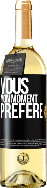 29,95 € Envoi gratuit | Vin blanc Édition WHITE Vous. Mon moment préféré Étiquette Noire. Étiquette personnalisable Vin jeune Récolte 2023 Verdejo