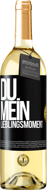 29,95 € Kostenloser Versand | Weißwein WHITE Ausgabe Du. Mein Lieblingsmoment Schwarzes Etikett. Anpassbares Etikett Junger Wein Ernte 2023 Verdejo