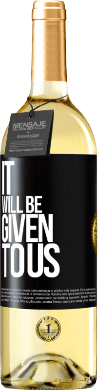 29,95 € Free Shipping | White Wine WHITE Edition It will be given to us Black Label. Customizable label Young wine Harvest 2024 Verdejo