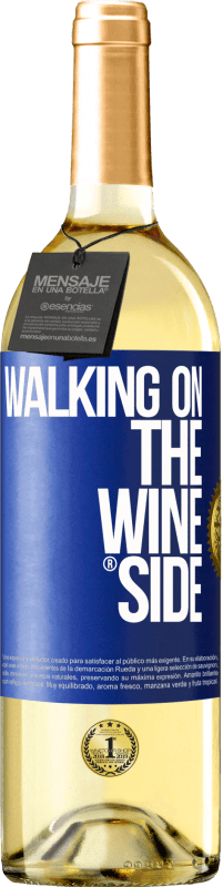 29,95 € Envío gratis | Vino Blanco Edición WHITE Walking on the Wine Side® Etiqueta Azul. Etiqueta personalizable Vino joven Cosecha 2024 Verdejo