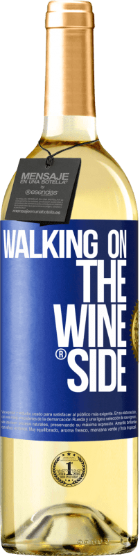 29,95 € Spedizione Gratuita | Vino bianco Edizione WHITE Walking on the Wine Side® Etichetta Blu. Etichetta personalizzabile Vino giovane Raccogliere 2023 Verdejo