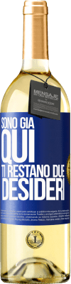 29,95 € Spedizione Gratuita | Vino bianco Edizione WHITE Sono già qui. Ti restano due desideri Etichetta Blu. Etichetta personalizzabile Vino giovane Raccogliere 2023 Verdejo