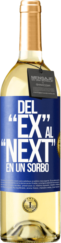 29,95 € Envío gratis | Vino Blanco Edición WHITE Del EX al NEXT en un sorbo Etiqueta Azul. Etiqueta personalizable Vino joven Cosecha 2023 Verdejo