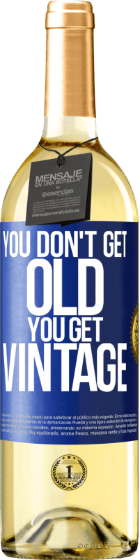 29,95 € 免费送货 | 白葡萄酒 WHITE版 你不老，你就老 蓝色标签. 可自定义的标签 青年酒 收成 2023 Verdejo