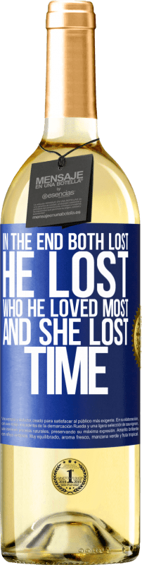 29,95 € Free Shipping | White Wine WHITE Edition In the end, both lost. He lost who he loved most, and she lost time Blue Label. Customizable label Young wine Harvest 2024 Verdejo