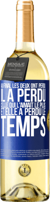 29,95 € Envoi gratuit | Vin blanc Édition WHITE Au final les deux ont perdu. Il a perdu celle qui l'aimait le plus et elle a perdu le temps Étiquette Bleue. Étiquette personnalisable Vin jeune Récolte 2023 Verdejo