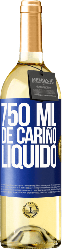 29,95 € Envío gratis | Vino Blanco Edición WHITE 750 ml. de cariño líquido Etiqueta Azul. Etiqueta personalizable Vino joven Cosecha 2023 Verdejo