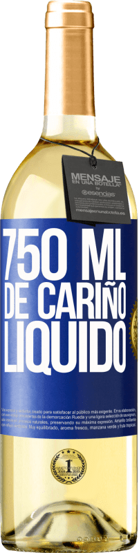 29,95 € Envío gratis | Vino Blanco Edición WHITE 750 ml. de cariño líquido Etiqueta Azul. Etiqueta personalizable Vino joven Cosecha 2024 Verdejo