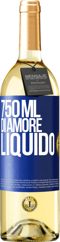 29,95 € Spedizione Gratuita | Vino bianco Edizione WHITE 750 ml di amore liquido Etichetta Blu. Etichetta personalizzabile Vino giovane Raccogliere 2024 Verdejo