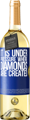 29,95 € Free Shipping | White Wine WHITE Edition It is under pressure where diamonds are created Blue Label. Customizable label Young wine Harvest 2025 Verdejo