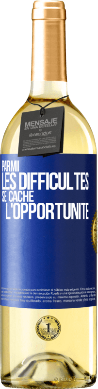 29,95 € Envoi gratuit | Vin blanc Édition WHITE Parmi les difficultés, se cache l'opportunité Étiquette Bleue. Étiquette personnalisable Vin jeune Récolte 2023 Verdejo
