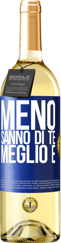 29,95 € Spedizione Gratuita | Vino bianco Edizione WHITE Meno sanno di te, meglio è Etichetta Blu. Etichetta personalizzabile Vino giovane Raccogliere 2024 Verdejo