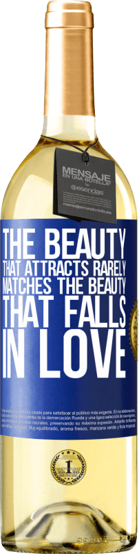 29,95 € 送料無料 | 白ワイン WHITEエディション 魅了する美しさは、めったに恋に落ちる美しさとは一致しません 青いタグ. カスタマイズ可能なラベル 若いワイン 収穫 2023 Verdejo