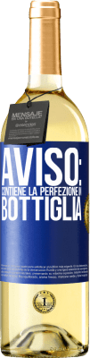 29,95 € Spedizione Gratuita | Vino bianco Edizione WHITE Avviso: contiene la perfezione in bottiglia Etichetta Blu. Etichetta personalizzabile Vino giovane Raccogliere 2024 Verdejo