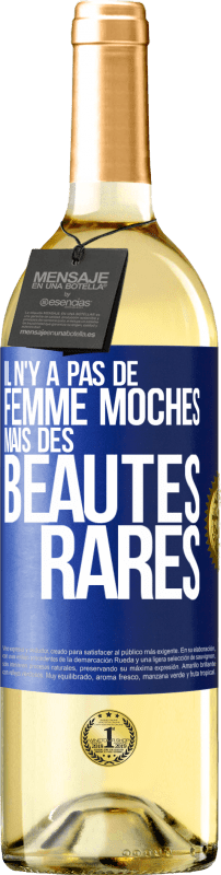 29,95 € Envoi gratuit | Vin blanc Édition WHITE Il n'y a pas de femme moches mais des beautés rares Étiquette Bleue. Étiquette personnalisable Vin jeune Récolte 2024 Verdejo