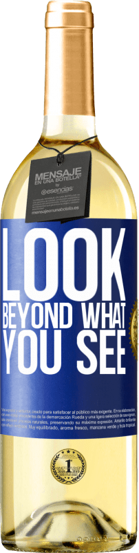 29,95 € Бесплатная доставка | Белое вино Издание WHITE Смотри дальше того, что видишь Синяя метка. Настраиваемая этикетка Молодое вино Урожай 2023 Verdejo